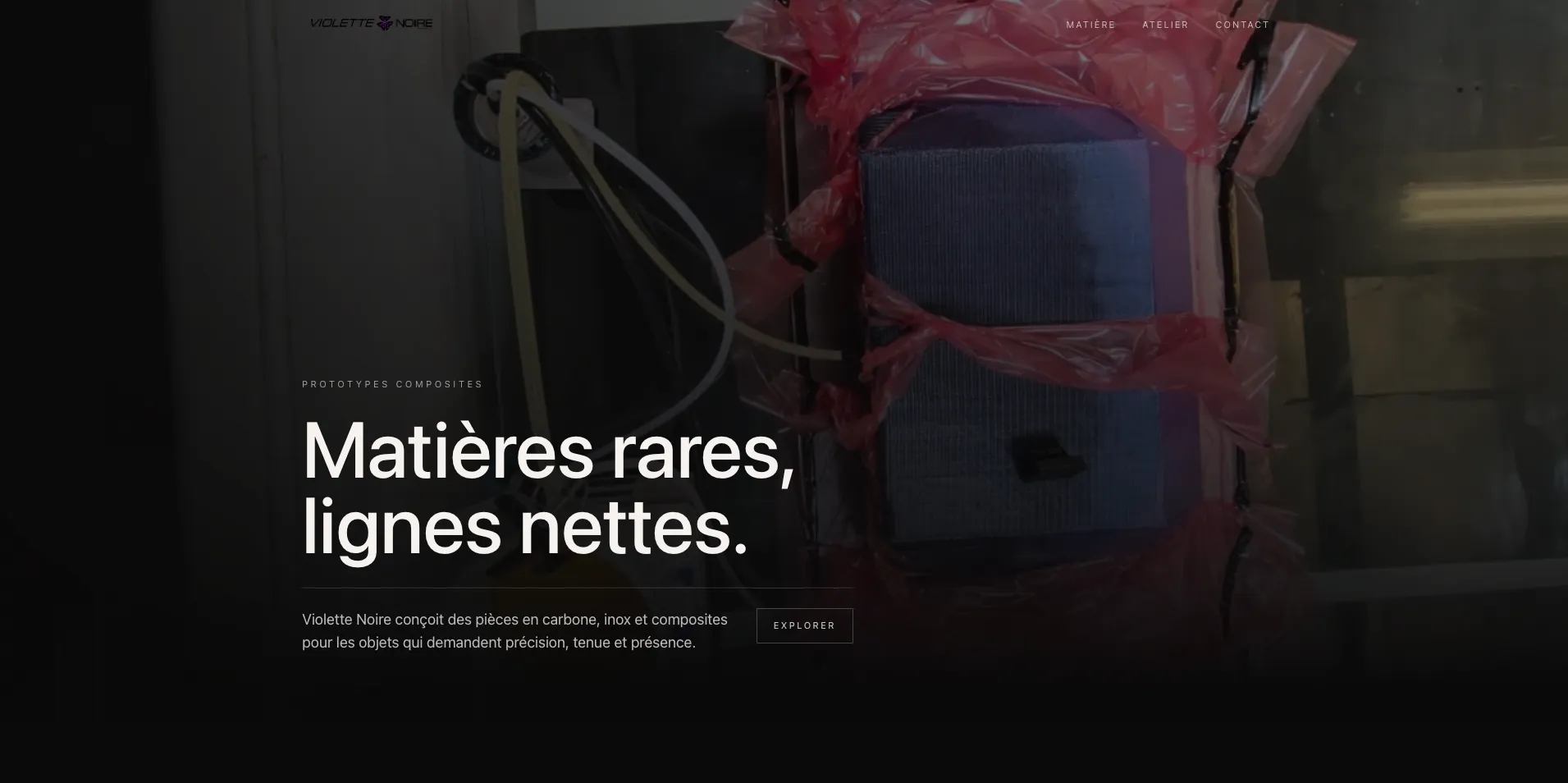 Création site vitrine Violette Noire par Bastien Maurice, développeur web